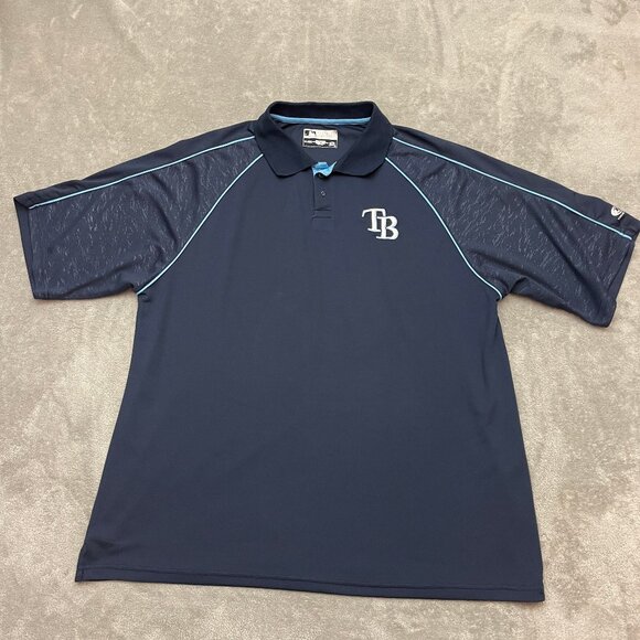 Tampa Bay Rays Blue Polo Shirt Men’s Size XL - Picture 1 of 7